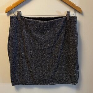 Naked Wardrobe Glitter Stretchy Bodycon Mini-Skirt Size Large